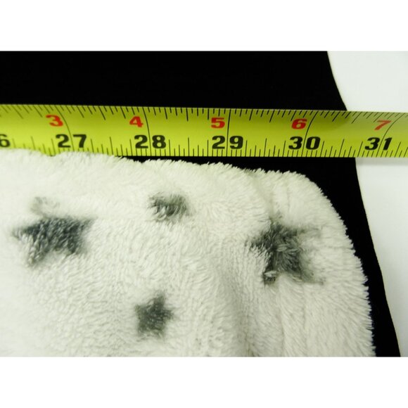 Little Linen Company Australia White Gray Star Fleece Blanket 30x40in - Picture 4 of 5